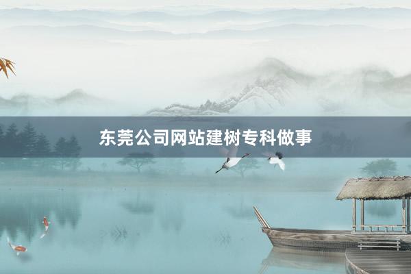 东莞公司网站建树专科做事